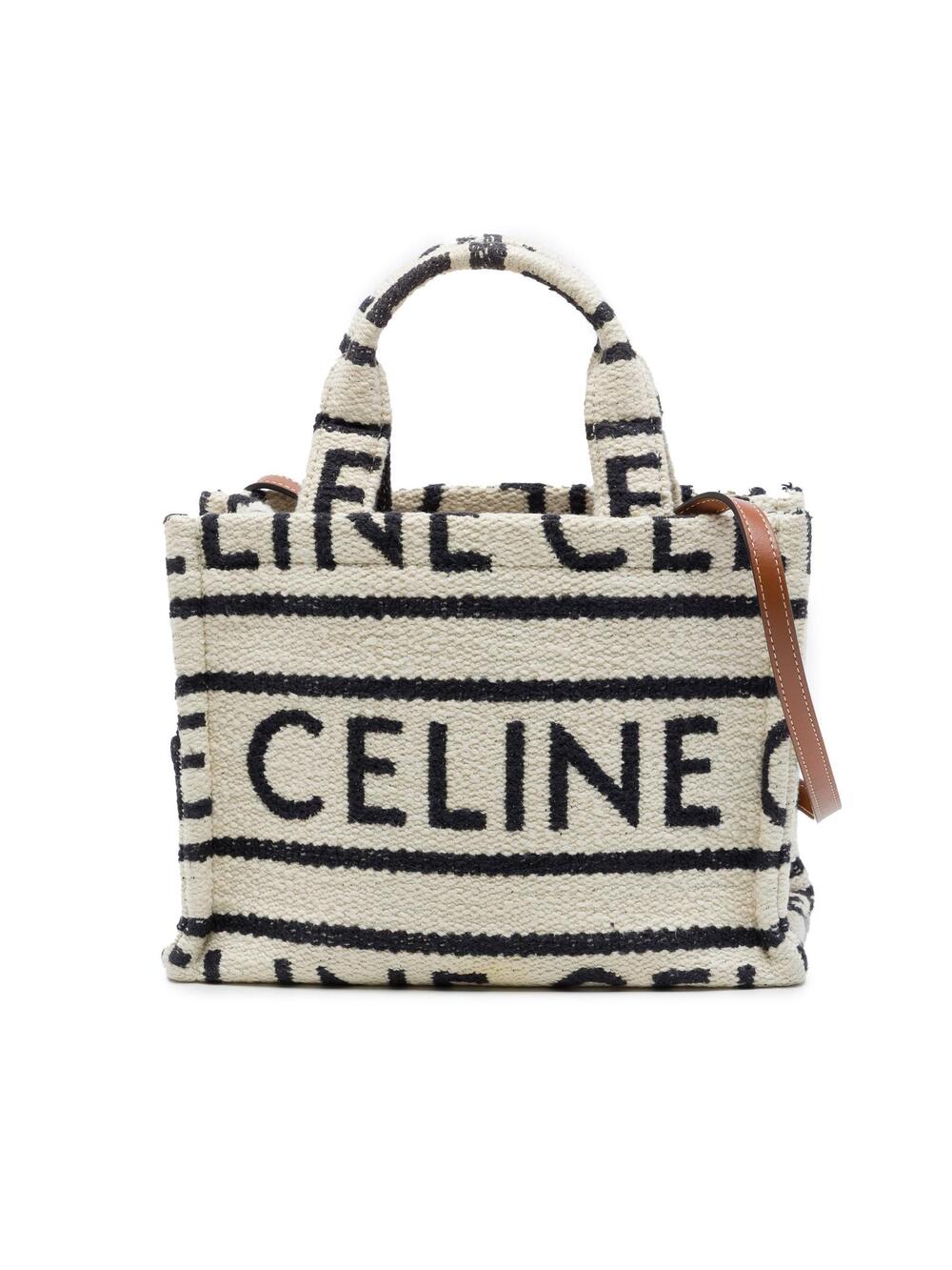 Celine Small Canvas Cabas Thais Satchel #343456C12B